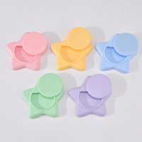Autocollant floral pour dos de téléphone portable, blush, fard à paupières, rouge à lèvres, baume à lèvres, étui, pot cosmétique