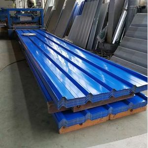 Roof Tile Prepainted <strong>Galvanized</strong> Corrugated <strong>4x8</strong> Long Span Color Coated <strong>22</strong> <strong>Gauge</strong> Corrugated Prepalnted Galvalume Roof <strong>Sheet</strong> - Product Image 2