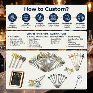Agitatori per Cocktail Ecologici e Sicuri con LOGO Personalizzato, Multicolore, Decorativi, Utensili da <span class=keywords><strong>Bar</strong></span>, Bastoncini per Mescolare Bevande - Product Image 3