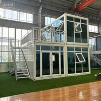 Casa Contenedor Prefabricada Móvil Expandible de Doble Capa y Amplia para Cafetería Ambulante