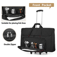 Estuche de Transporte con Ruedas para Monitor de Viaje Personalizado para Monitores de 24-27 Pulgadas con Carro Desmontable, Bolsa Acolchada para Monitor, Televisores y Accesorios