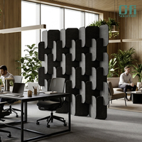 Cloison acoustique de bureau en polyester EPD SCS LCA, absorbant le son, séparateur d'espace acoustique en PET pour espace de travail ouvert