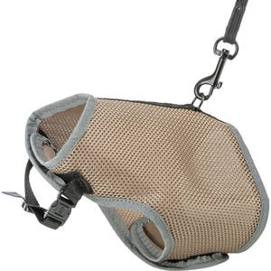 Arnés Suave con Correa Color Taupe Talla 0 para Perros, Accesorios para Pasear Mascotas - Product Image 1