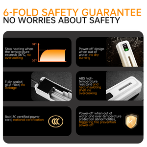 यह 25W मछली टैंक हीटर कछुए कछुए टैंक हीटिंग रॉड बाहरी मिनी एक्वेरियम हीटर नियंत्रक और डिजिटल डिस्प्ले के साथ - Product Image 6