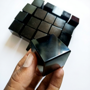 Natural Black Obsidian Crystal Eco-Friendly Square <b>Cube</b> Polished Healing Stone for Meditation Reiki Home Decor Wholesale - Product Image 1