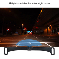 Caméra de Vision nocturne pour véhicule, système de stationnement arrière pour voitures, moniteur étanche, plaque d'immatriculation, cadre