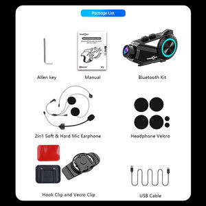 Мотогарнитура FreedConn R3 Pro 1000M с полным дуплексом, FM, WiFi, видеорегистратором 2K и камерой для 6 мотоциклистов (Bluetooth) - Product Image 6