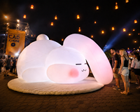 Lapin gonflable personnalisé pour la décoration d'événements festifs, la publicité commerciale, les événements de carnaval