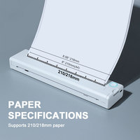 Tragbarer A4-Thermodrucker aus China Günstig für Bluetooth Wireless Pocket Document & Photo Printer mit USB-Schnitts telle