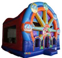 KUOYE Combo de toboggan de château gonflable de grande roue commerciale de haute qualité Combo de maison de rebond de grande roue gonflable pour des enfants