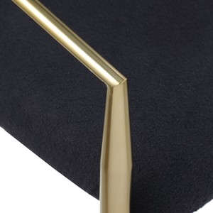 Ensemble de 2 chaises de salle à manger OE HOME, style mid-century modern, dossier en bouclette, revêtement en velours, écologiques, durables, métal noir - Product Image 3