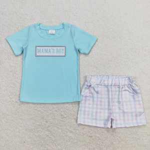 Conjuntos de Ropa para Bebé Niño, Color Azul Cielo, Estilo Boutique, Ecológicos, Casuales, de Manga Corta, para Verano, Gran Venta - Product Image 3