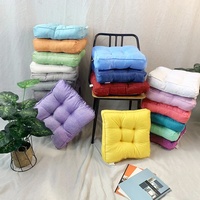 Coussin de chaise en lin uni, épais et confortable, pour la maison, la salle à manger, le bureau