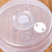 Couvercle de micro-ondes transparent A2426 avec poignée PP pour une prise en main facile, protection anti-éclaboussures et évent vapeur pour ustensiles de cuisine domestique