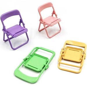 Mini Folding Chair <b>Phone</b> <b>Stand</b> ABS Plastic Flexible Portable Minimalist Multiple Colors Desk Accessory - Product Image 4