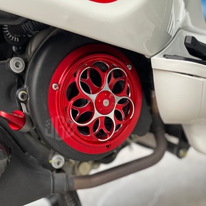 ฝาครอบป้องกันหม้อน้ำสำหรับรถจักรยานยนต์150 Vespa Sprint Primavera อลูมิเนียม CNC ที่ครอบพัดลมระบายความร้อนเครื่องยนต์แบบหมุนได้ - Product Image 5