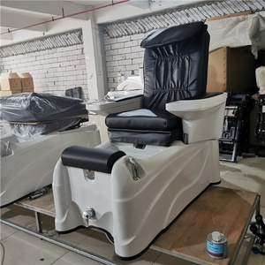 Kisen Luxury Modern Light Grey Spa Chair Electric Foot Reflexology Manicure Pedicure Chair for Nail Salon - Product Image 6