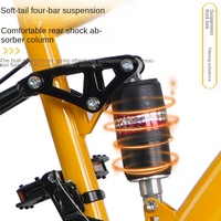 Vélo de montagne à double suspension souple de 26 pouces, cadre en alliage d'aluminium, frein à disque mécanique, vitesse variable, tout-terrain F