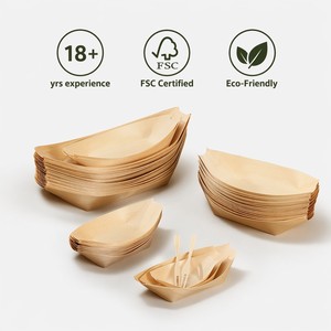 Bandejas Desechables de Madera de Pino Ecológicas para <span class=keywords><strong>Sushi</strong></span>, Tapas, Aperitivos y Comida para Llevar, Biodegradables, para Catering - Product Image 6