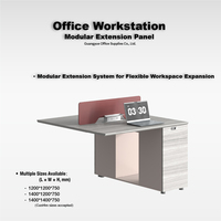 Module de poste de travail double avec configurations multi-utilisateurs extensibles, accès électrique intégré et solutions de stockage configurables