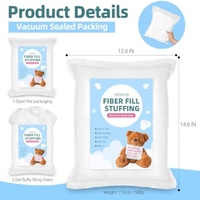 Farce en polyester hypoallergénique de 1lb (500g) pour la fabrication de coussins d'animaux en peluche au crochet