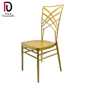 2020 NEW Design Gold Metal Iron <strong>Frame</strong> <strong>Stacking</strong> Cross Back Wedding Chair - Product Image 3