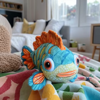 Sceau en peluche jouet mignon poisson tropical en peluche poupée oreiller bébé poupée océan musée Souvenir jouets en peluche