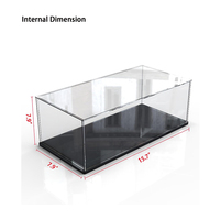Vitrine d'exposition moderne en acrylique transparent sur mesure avec base, boîte de comptoir à assembler, protection résistante à l'eau et anti-poussière