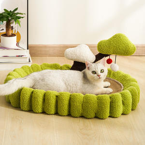 Griffoir et <span class=keywords><strong>Lit</strong></span> pour Chat Créatif en Forme d'Arbre à Monnaie, Design Moderne, <span class=keywords><strong>avec</strong></span> Boule Suspendue, en Sisal et Mousse Haute Densité, Tissu Anti-Griffures - Product Image 1
