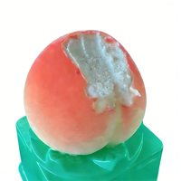 Crème glacée à la pêche halal enrobée d'une croûte croustillante au chocolat, crème glacée virale au goût de fruits, bâtonnets de crème glacée 3D, 75g*12, emballage en boîte