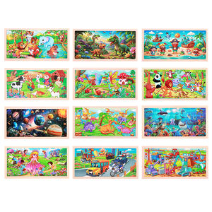 Puzzle Personalizzato da 72 Pezzi con Animali, <span class=keywords><strong>Giochi</strong></span> da Tavolo Educativi, Puzzle di Cartoni Animati con Dinosauri e Auto <span class=keywords><strong>per</strong></span> Bambini e Bambine - Product Image 4