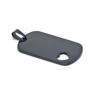 Pendentif Cœur Creux DIY pour Homme, Breloque Femme, en Acier Inoxydable Brossé Effet Miroir, Plaques d'Identification Vides, Vente en Gros, Étiquette Métallique Personnalisable - Product Image 3
