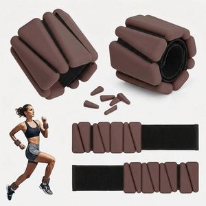 Kit de Accesorios de Pilates Unisex LA, Brazaletes de Peso Color Chocolate Marrón, Pesas de Silicona Antideslizantes para Tobillos y Muñecas para Yoga y Pilates - Product Image 1