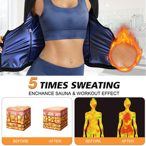 Biểu Tượng Tùy Chỉnh Dây Kéo Áo Khoác Trước Khi Tập Thể Dục Tập Thể Dục Của Phụ Nữ Cộng Với Kích Thước Corset Giảm Béo Tắm Hơi Phù Hợp Với Eo Huấn Luyện Viên - Product Image 2