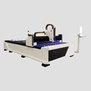 CNC סיבי לייזר חיתוך מכונות מתכת גיליון 1500w לייזר מכונת חיתוך מגולוון צלחת נירוסטה