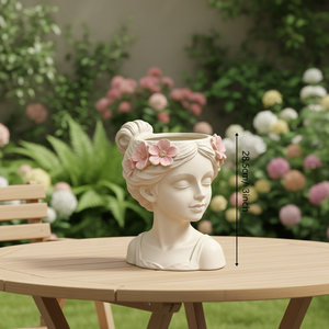 Pot <span class=keywords><strong>de</strong></span> fleurs en résine personnalisé en forme <span class=keywords><strong>de</strong></span> tête <span class=keywords><strong>de</strong></span> <span class=keywords><strong>femme</strong></span>, pot <span class=keywords><strong>de</strong></span> fleurs artistique et magnifique en forme <span class=keywords><strong>de</strong></span> <span class=keywords><strong>visage</strong></span> <span class=keywords><strong>de</strong></span> <span class=keywords><strong>femme</strong></span> avec trou <span class=keywords><strong>de</strong></span> drainage pour la décoration intérieure et extérieure - Product Image 2