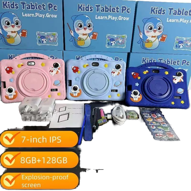 Large Screen Custom Kids Tablet7-inch 8GB RAM 1024x600 Resolution WiFi Educational Learning APP Children's Toy Waterproof 7 inch