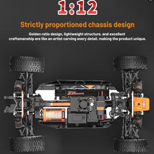 Coche RC BX-12 2.4G 4WD con Motor sin Escobillas, Chasis Metálico, Modelo de Vehículo Todoterreno de Carreras, Juguete de Regalo para Niños, 70KN/H, Escala 1/12 - Product Image 3