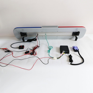 Barra de luz de advertencia LED de 47 pulgadas mejorada DC 12V Barra de luces intermitente de emergencia en la azotea 200W amplificador de sirena altavoz cargador de bocina - Product Image 6
