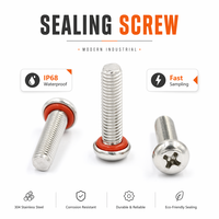 Vis de scellement à tête cylindrique en acier inoxydable M3 M4 M5 M6 6mm 10mm 15mm 20mm avec joint torique EPDM, zinguée, résistante à la pression