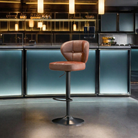 Tabouret de bar moderne en métal, pivotant et réglable, avec repose-pieds, pour cuisine commerciale et bar à domicile