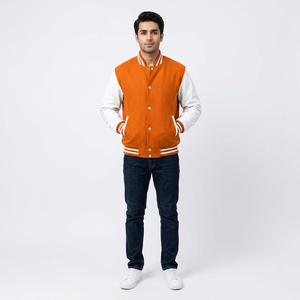 Veste universitaire pour homme de qualité supérieure 2025, col montant, respirante, hiver, 100% coton, personnalisable - Product Image 1