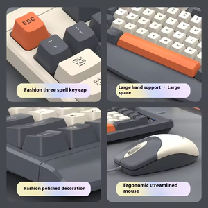 Customized Fashion Business Tri Color Wired USB R903 Waterproof 1600 DPI <b>Keyboard</b> and Mouse Set for Office Gaming - Product Image 6