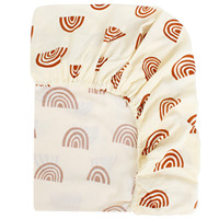 Ensemble de drap-housse de lit pour bébé en coton bambou personnalisé avec impression personnalisée ensemble de literie