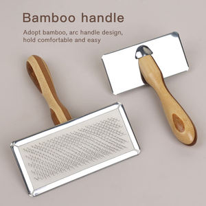 <span class=keywords><strong>Brosse</strong></span> à poils pour animaux de compagnie en bois avec logo personnalisé, peigne de toilettage pour chien et chat, <span class=keywords><strong>brosse</strong></span> à poils en acier inoxydable pour massage - Product Image 3