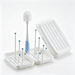 Ensemble de nettoyage de biberons de voyage en promotion avec support de séchage pliable, brosse à <span class=keywords><strong>biberon</strong></span> et brosse à paille - Product Image 3