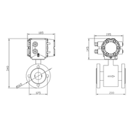 Débitmètre numérique industriel à zone variable DN15-DN1200 pour liquides conducteurs, mesure précise, OEM, en acier inoxydable