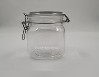 Vente en gros de pots à épices carrés et ronds en verre de 100 ml avec couvercle à clapet pivotant et pince métallique
