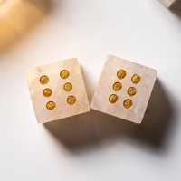 Dés de Mahjong de luxe en pierre naturelle à 13 couleurs, à coins vifs, pour 4 joueurs, écologiques et durables, pour jeux de société décontractés