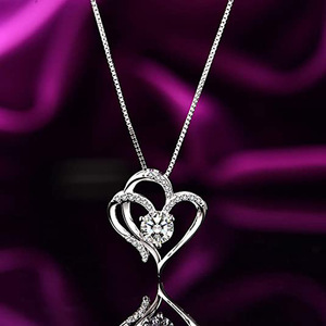 Collana con Doppio Ciondolo a Cuore per Donne, Semplice e Romantica Catena per Clavicola - Product Image 2
